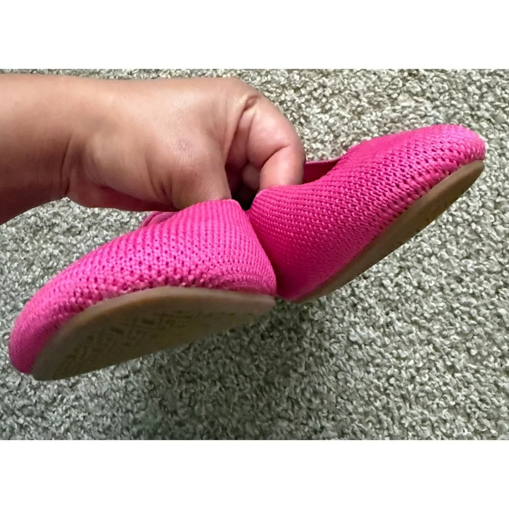 VIVAIA Aria 5 Pointed Toe Pitaya Pink Womens Size 8.5 Knit Flats Preppy - Picture 6 of 6